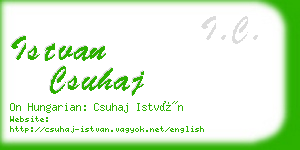 istvan csuhaj business card